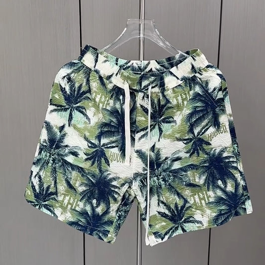 Shorts uomo traspiranti con stampa, stile casual sportivo estivo