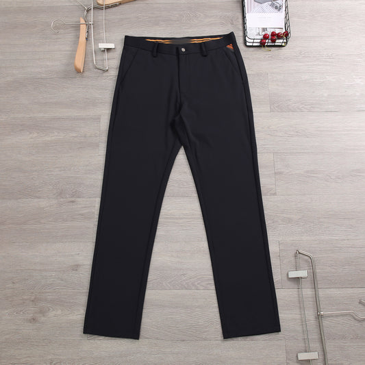 Pantaloni uomo lunghi tinta unita taglio classico per ufficio e casual