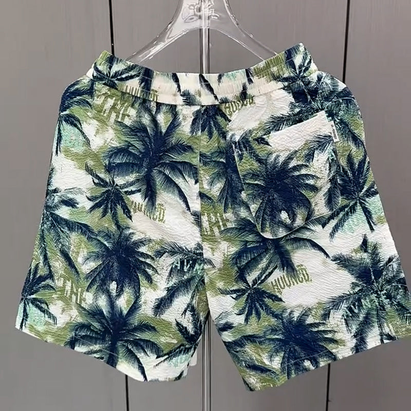 Shorts uomo traspiranti con stampa, stile casual sportivo estivo