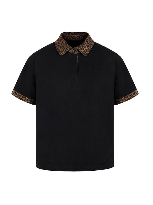 Maglia Polo uomo stile americano, colletto classico e dettagli animalier