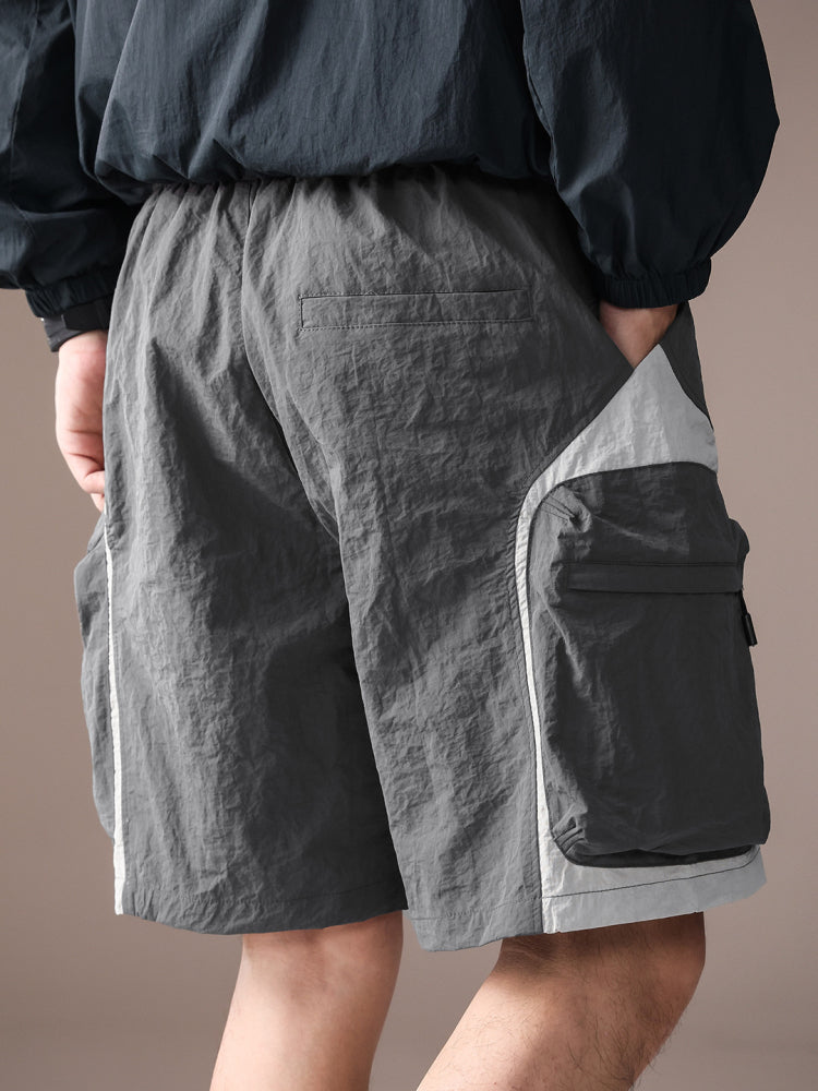 Bermuda outdoor uomo cargo leggeri stile americano, vestibilità ampia