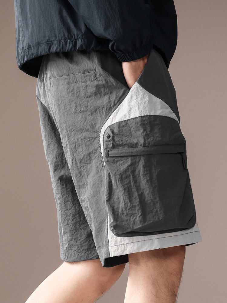 Bermuda outdoor uomo cargo leggeri stile americano, vestibilità ampia