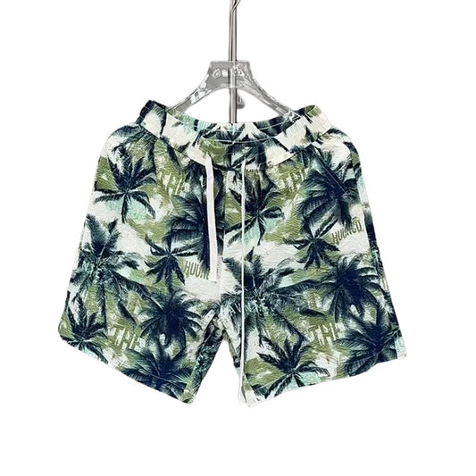 Shorts uomo traspiranti con stampa, stile casual sportivo estivo