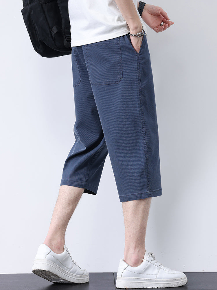 Pantaloncini uomo estivi lyocell traspiranti taglio dritto