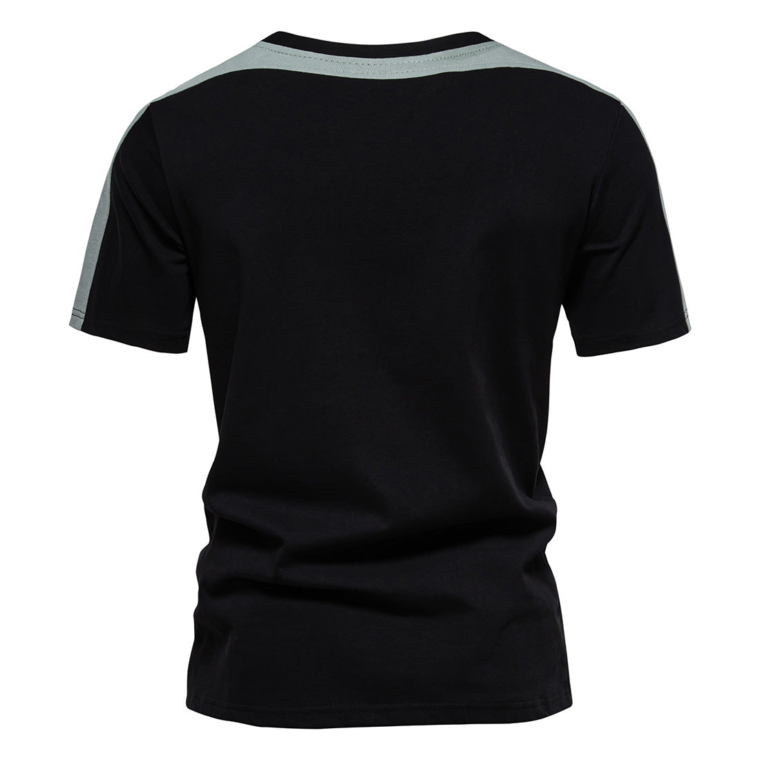 T-shirt estiva uomo giovane girocollo, cotone traspirante bicolore