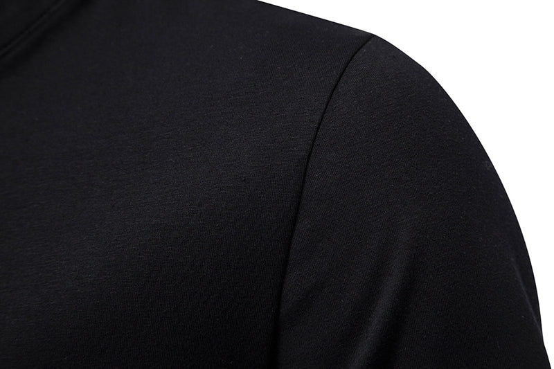 T-shirt uomo estiva slim V-collo in cotone elasticizzato tinta unita