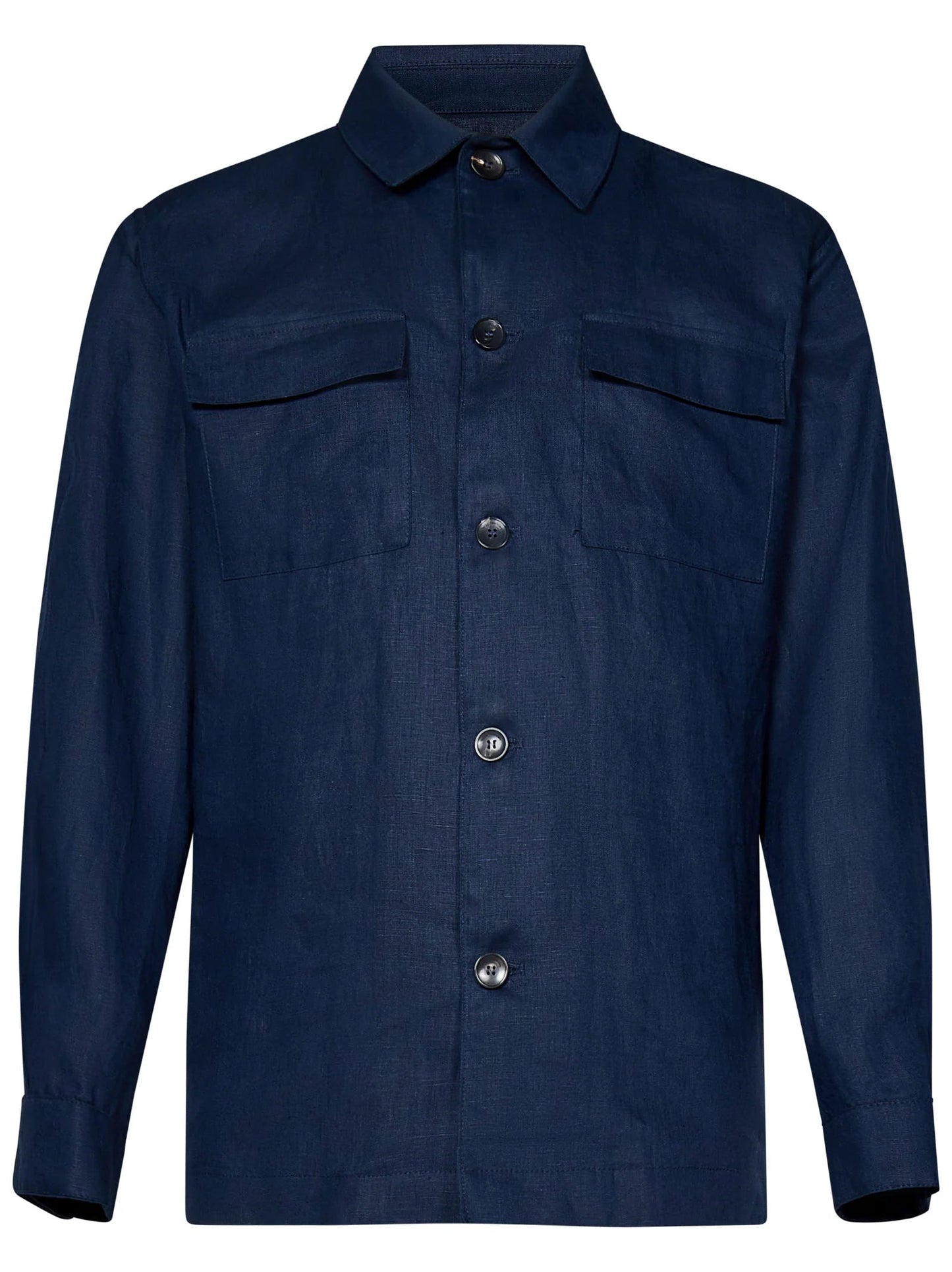 Camicia uomo blu navy elegante in cotone classico