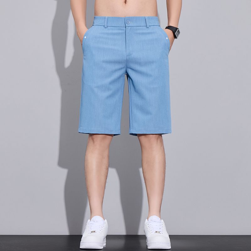 Bermuda uomo lyocell denim leggero estate stile business casual