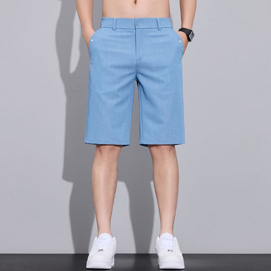Bermuda uomo lyocell denim leggero estate stile business casual