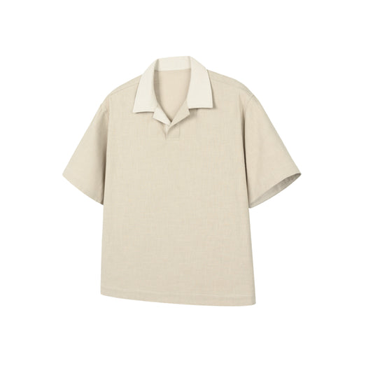 Maglia polo uomo traspirante in lino e cotone, elegante e raffinata
