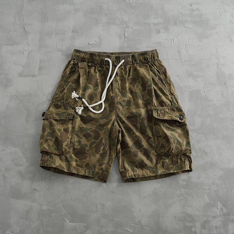 Bermuda uomo mimetici stile vintage cargo estivo largo e casual
